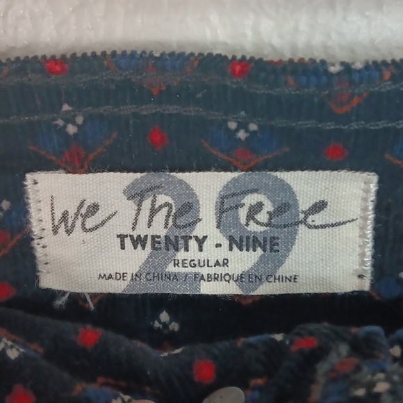 Free People Joanie Printed Corduroy Mini Skirt Size 29 - Picture 4 of 8